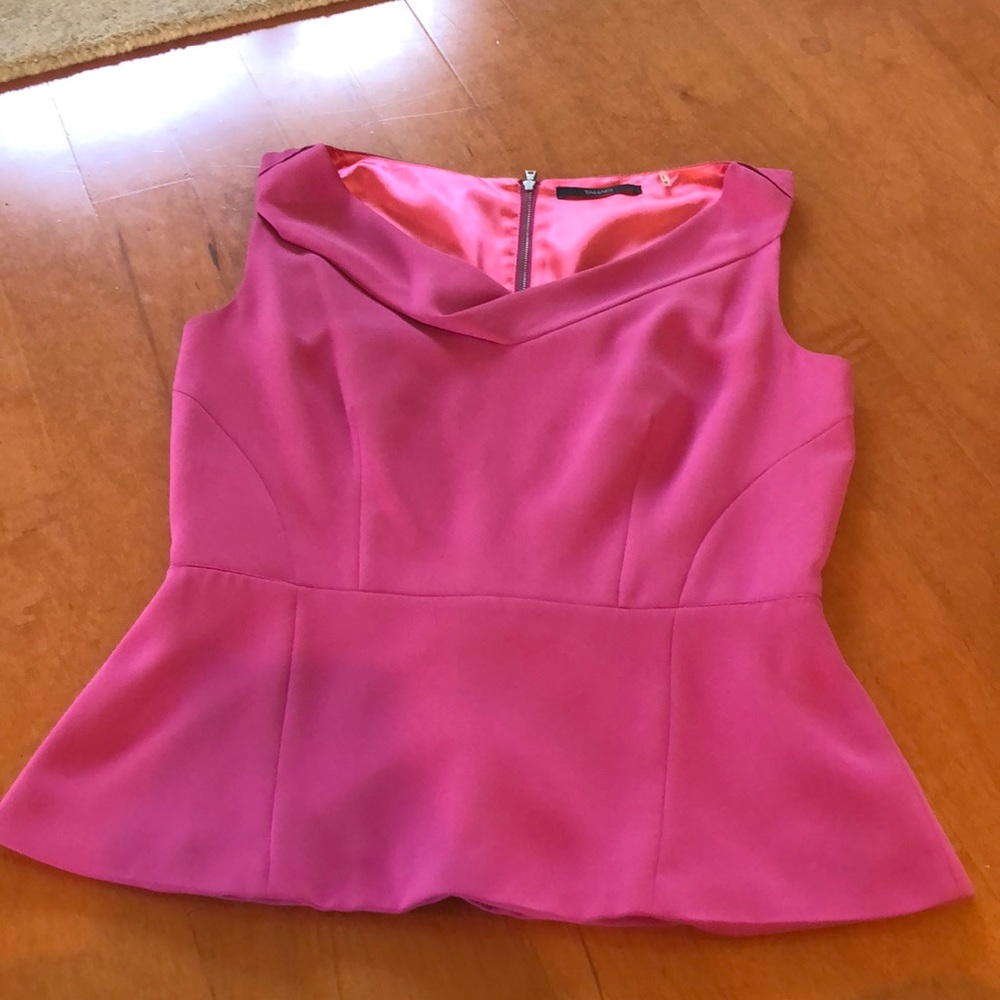Pink peplum blouse